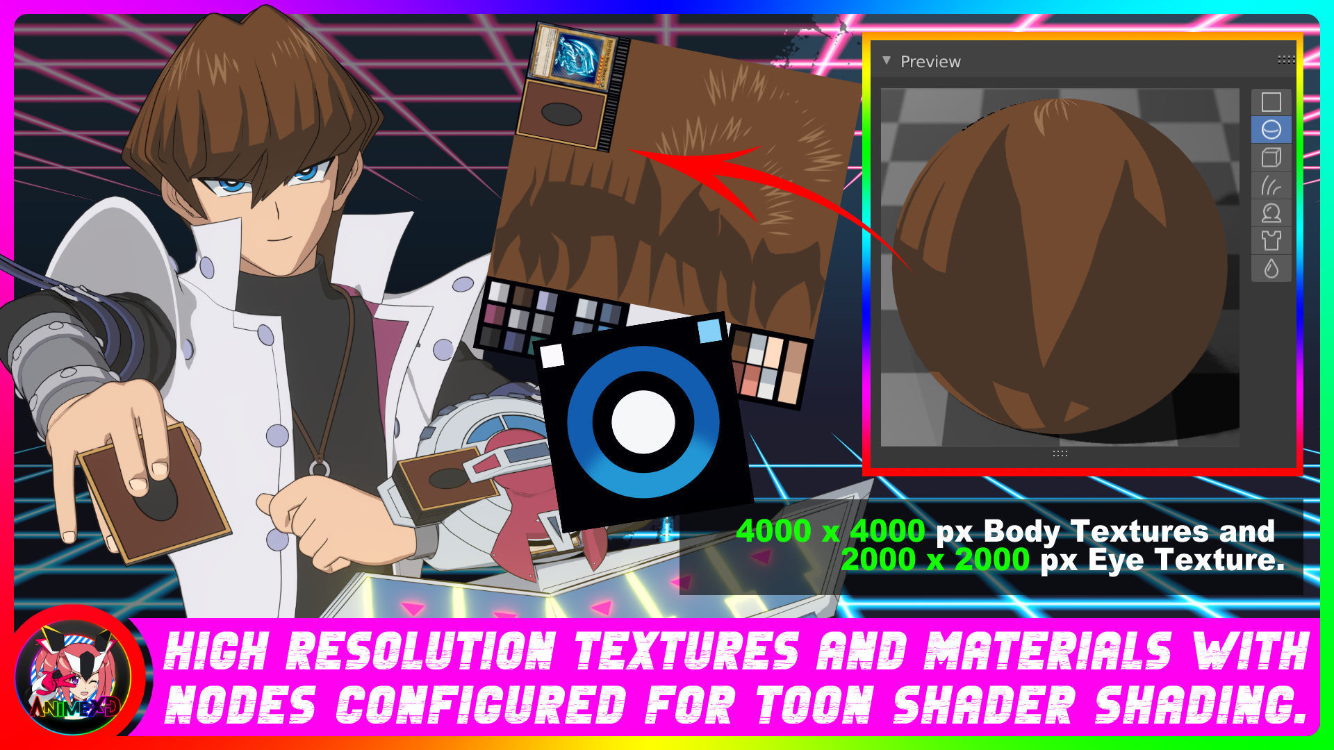 Seto Kaiba - Yu Gi Oh - 3D Model Blender 3D model_9