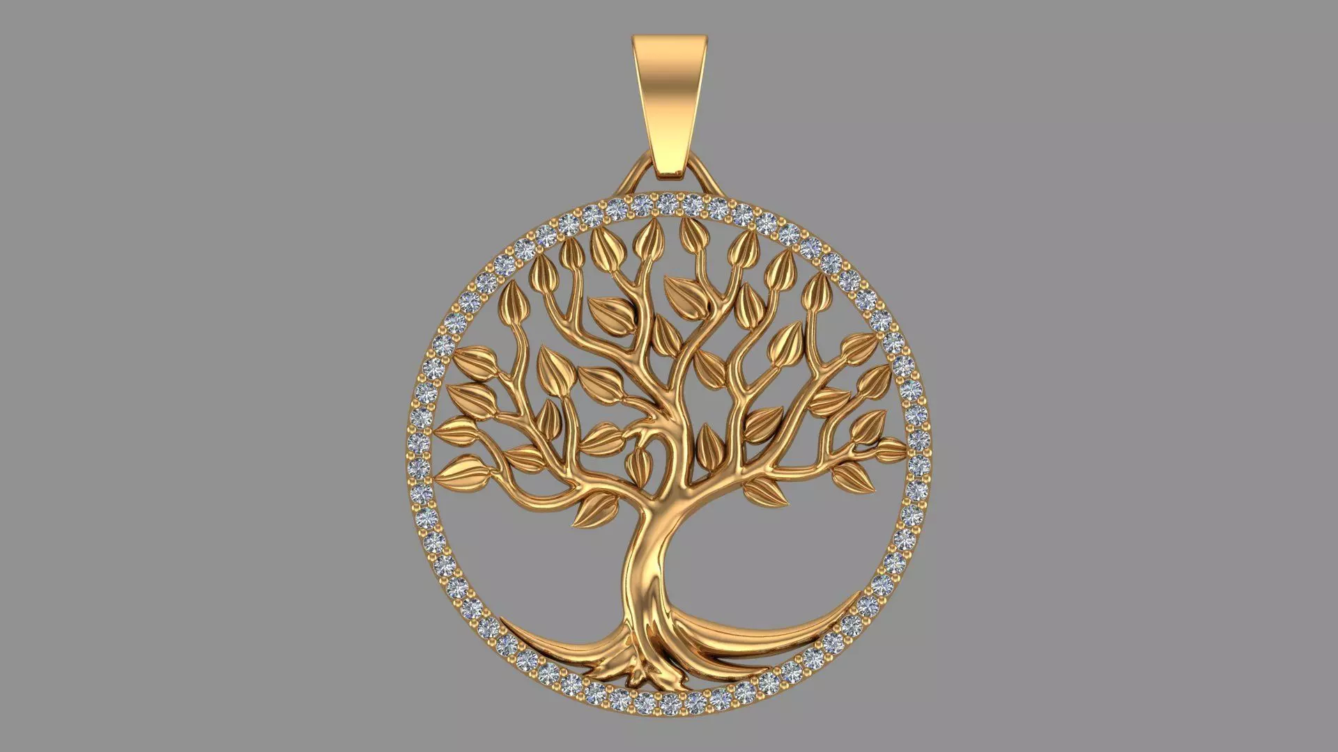 Tree of Life Necklace 3D print model_0