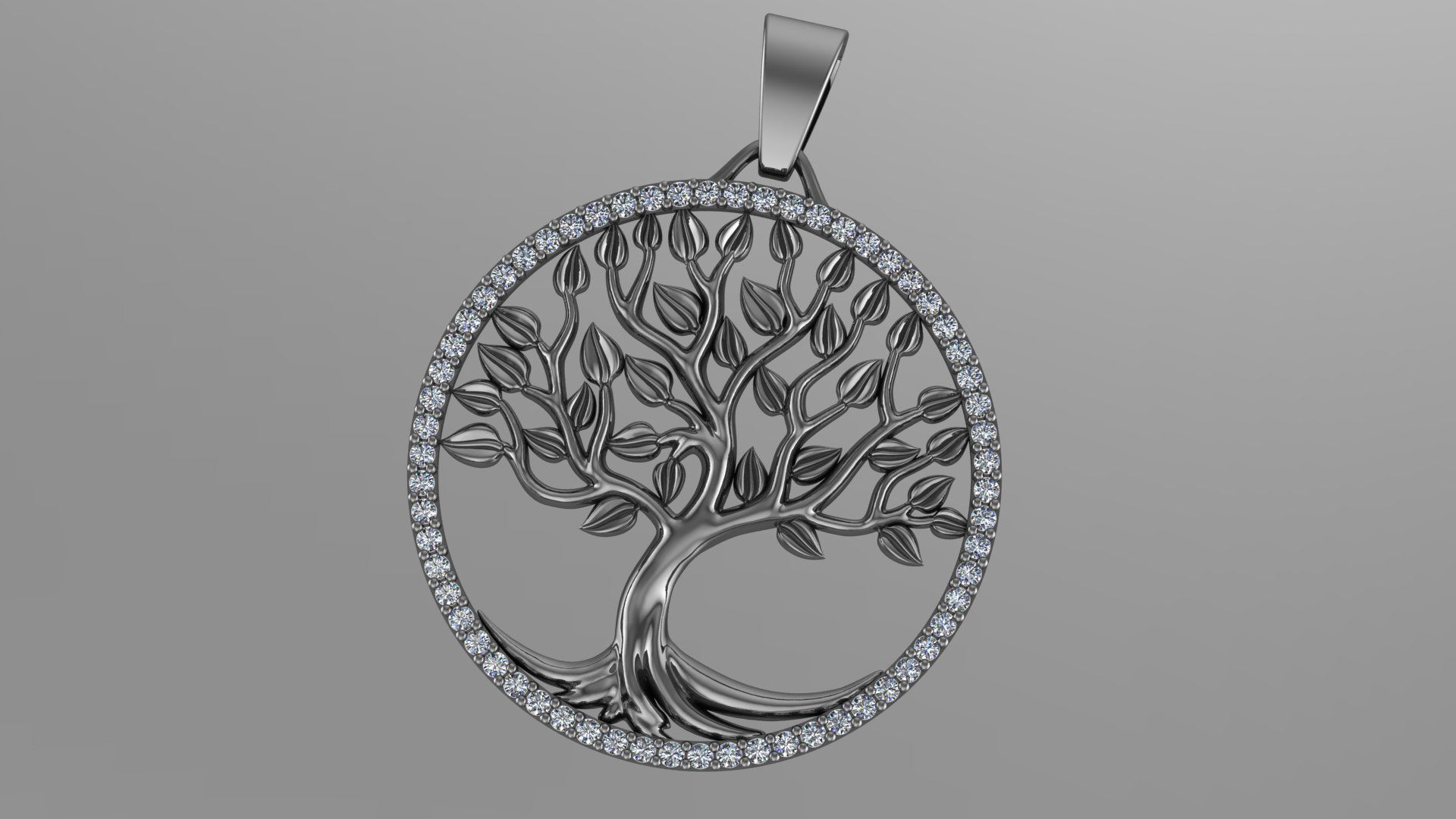 Tree of Life Necklace 3D print model_4