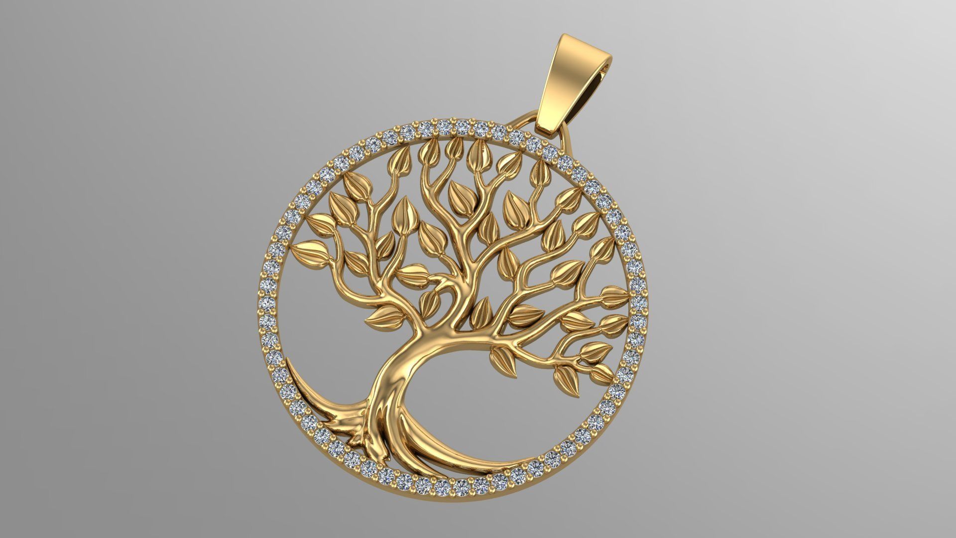 Tree of Life Necklace 3D print model_2