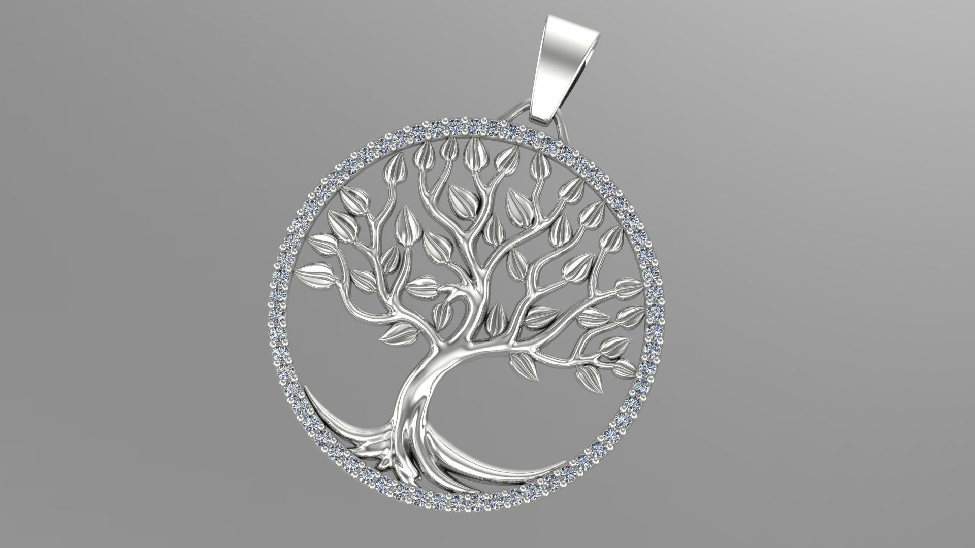Tree of Life Necklace 3D print model_3
