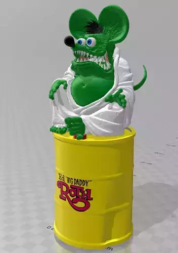 Rat Fink Buddha 3D print model