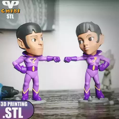 Wonder Twins Chibi STL for 3D Printing ChibiSTL 3DXM