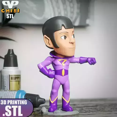 Zan Wonder Twins Chibi STL for 3D Printing ChibiSTL 3DXM