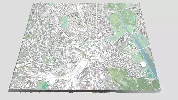 Cityscape  Leipzig Germany 3D model