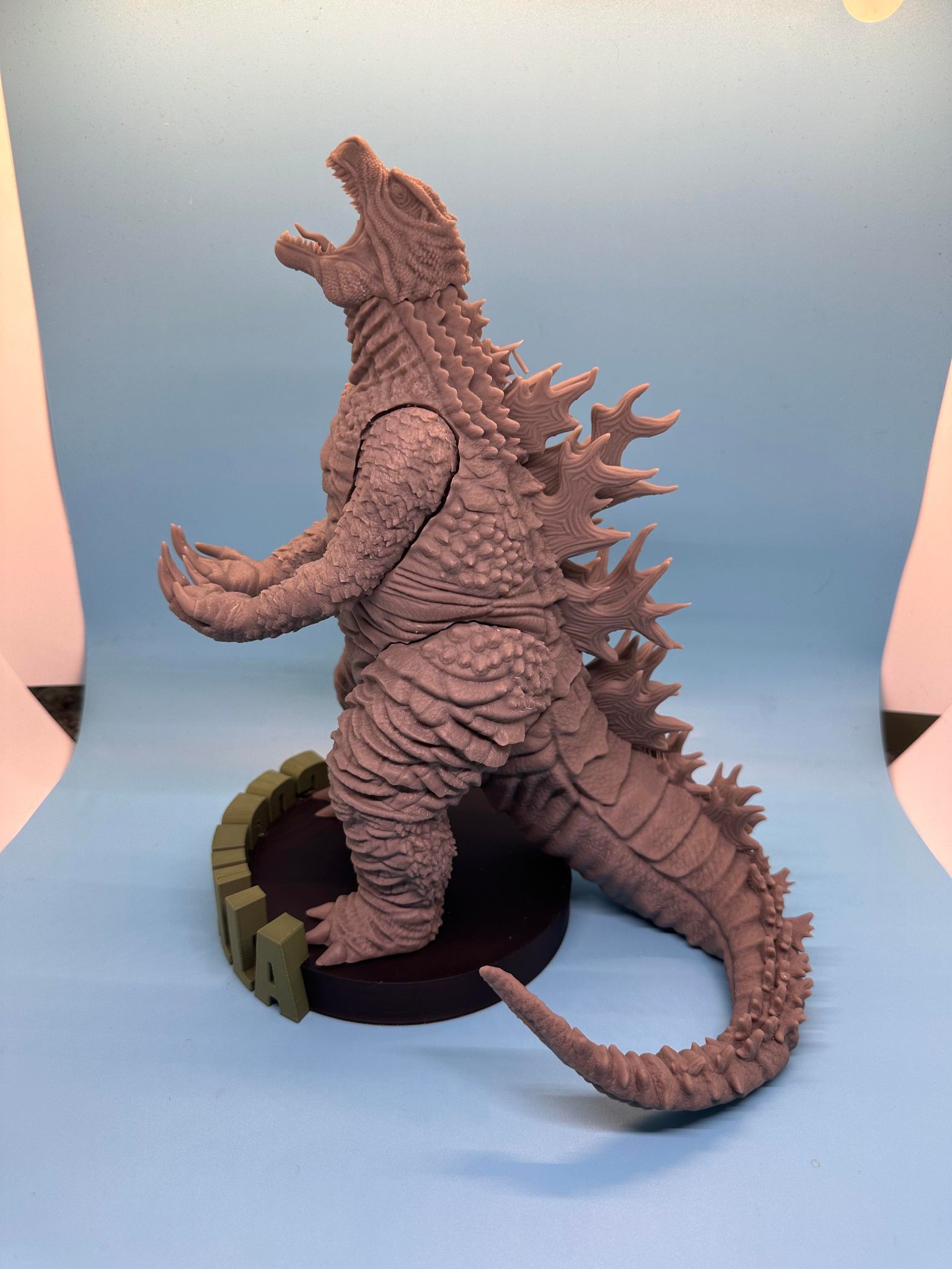 Godzilla joystick holder  3D print model_2
