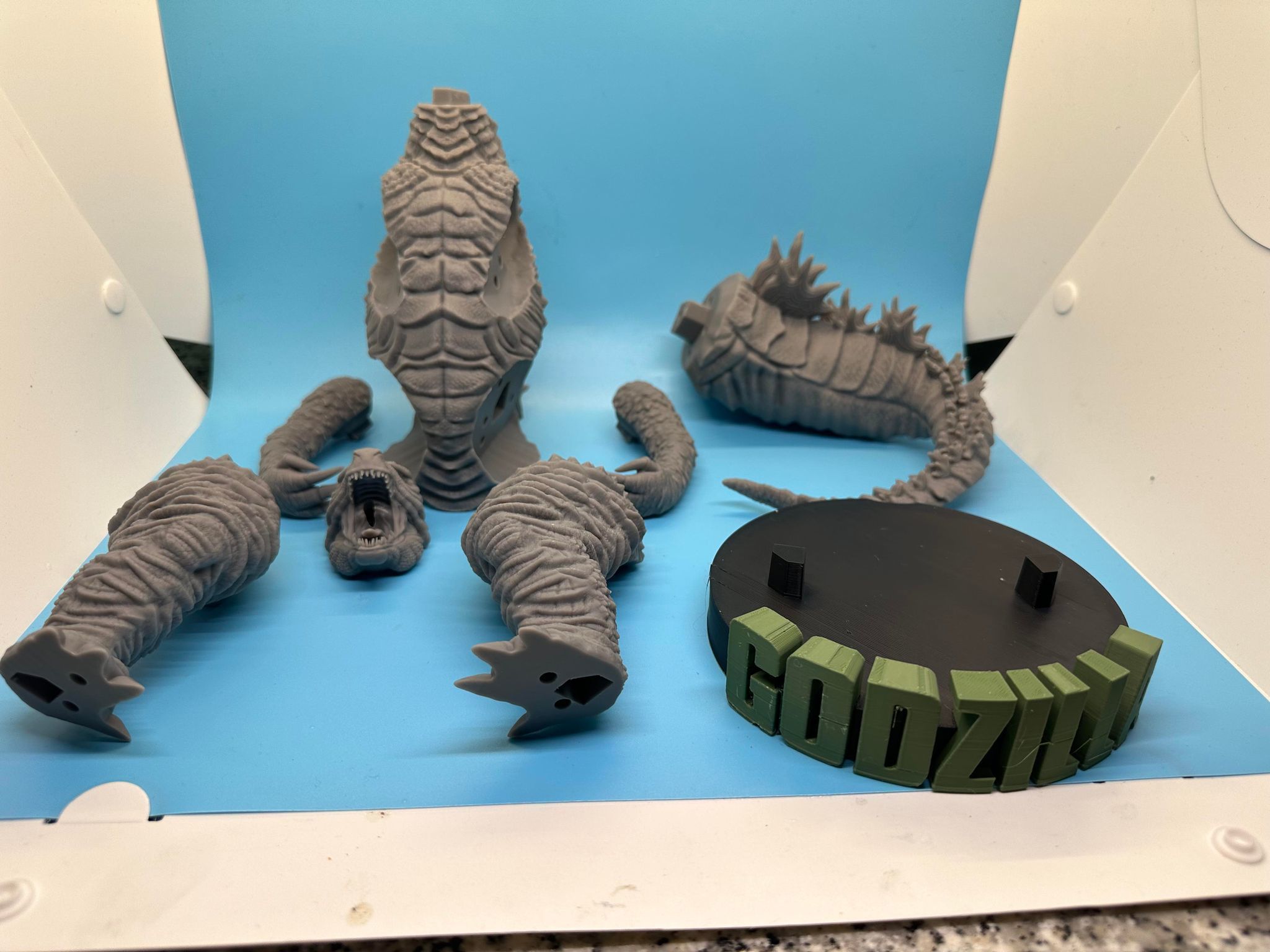 Godzilla joystick holder  3D print model_6