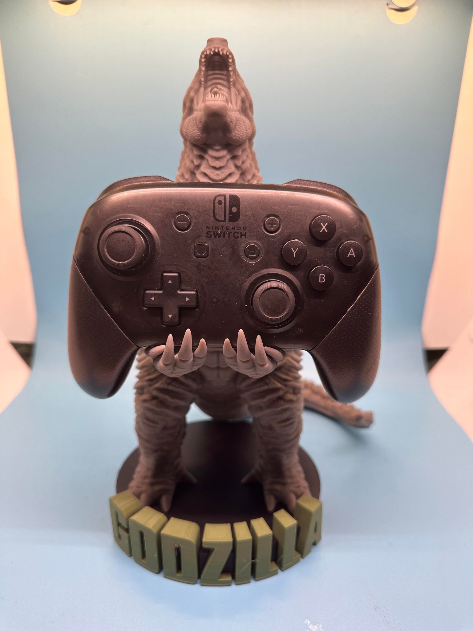 Godzilla joystick holder  3D print model_4