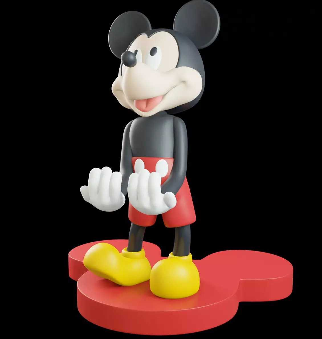 Mickey joystick holder  3D print model_0