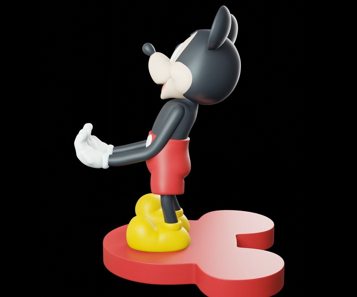 Mickey joystick holder  3D print model_1