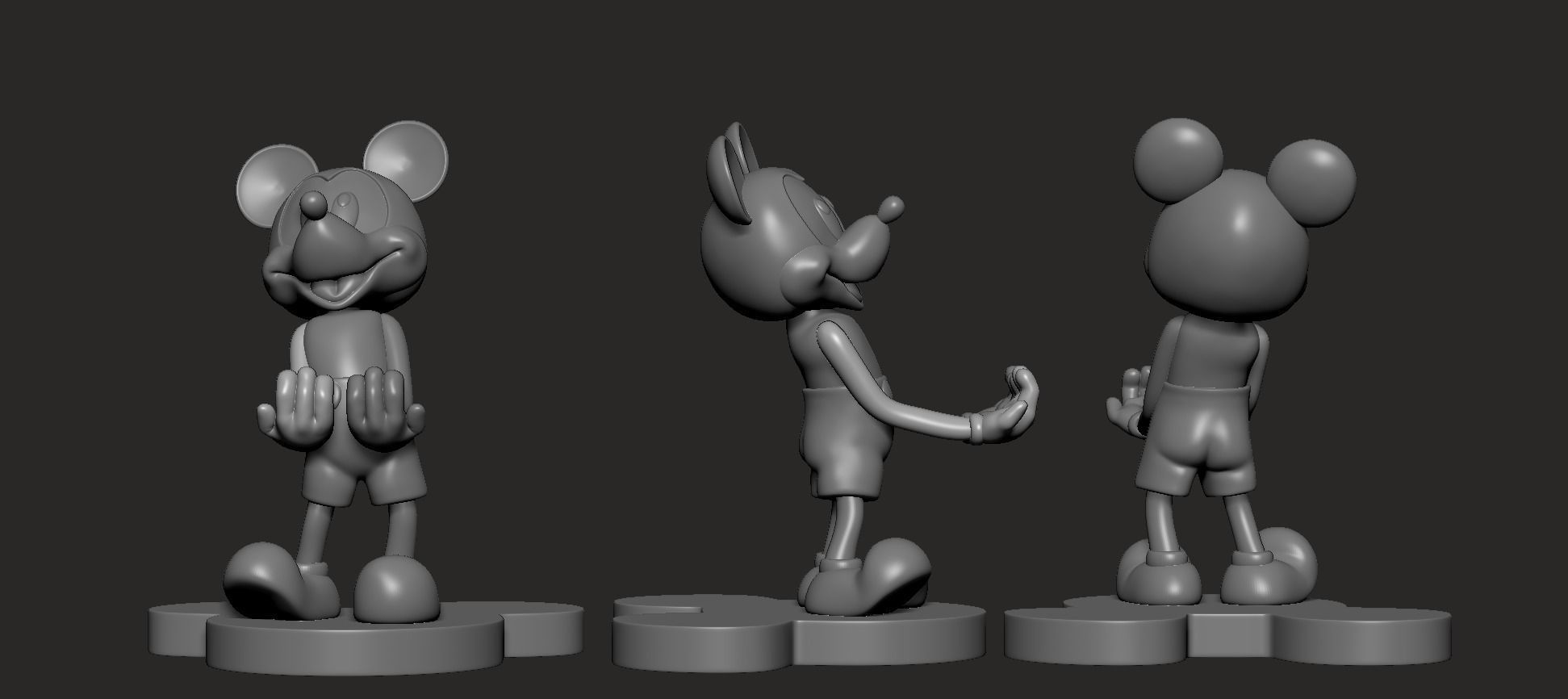 Mickey joystick holder  3D print model_3