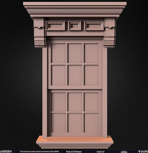 Pack of 30 Windows Volume 01 Low-poly 3D model 5