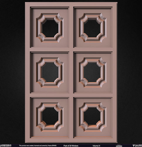 Pack of 30 Windows Volume 01 Low-poly 3D model 7