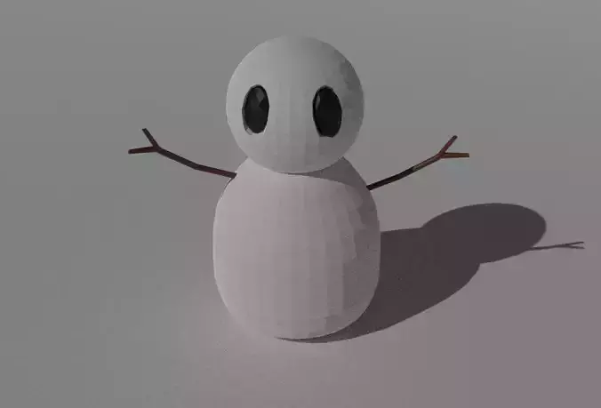 Low-Poly Snowman