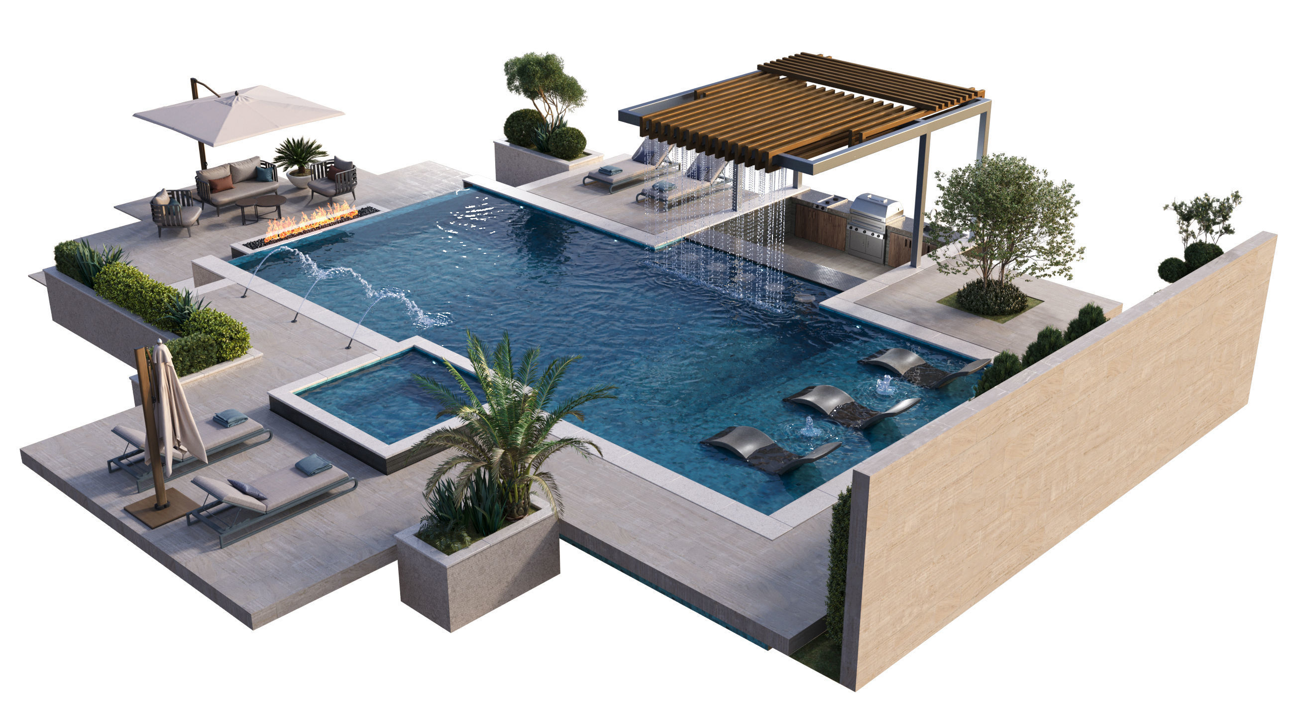 Swimming Pool 11 3D model_1