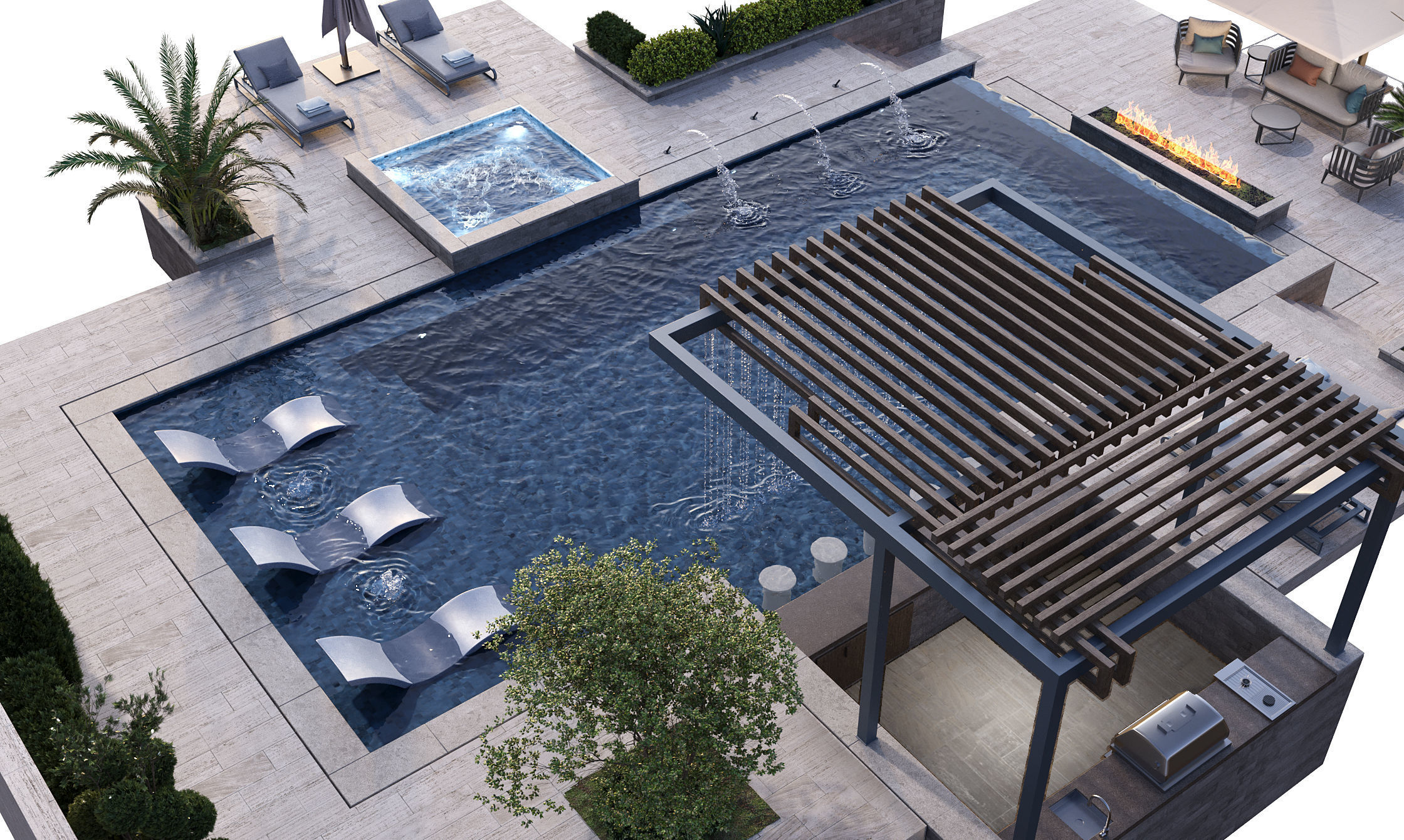 Swimming Pool 11 3D model_12