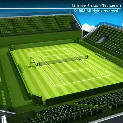 Tennis court 3D model