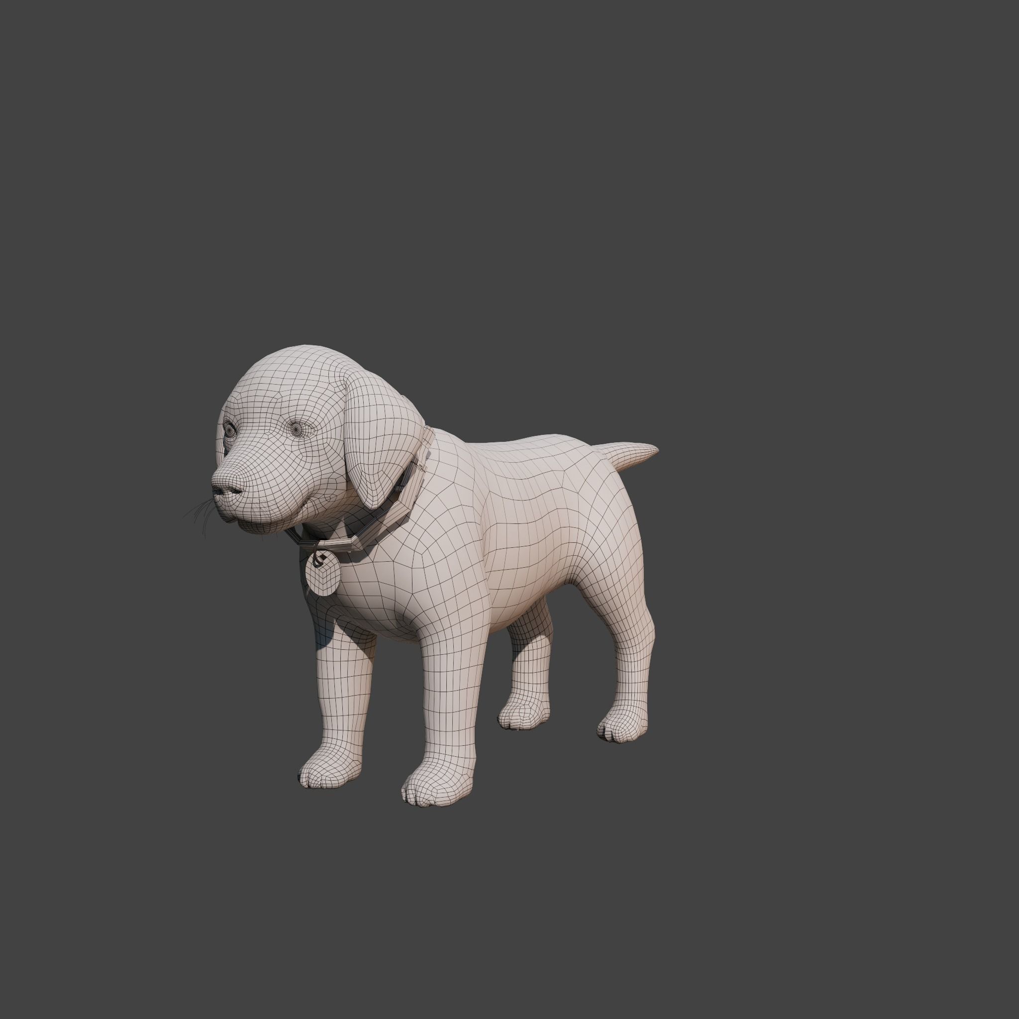 Cartoon Dog Rigged Low-poly 3D model_17