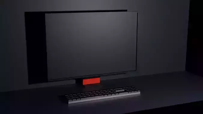 Monitor and Keyboard