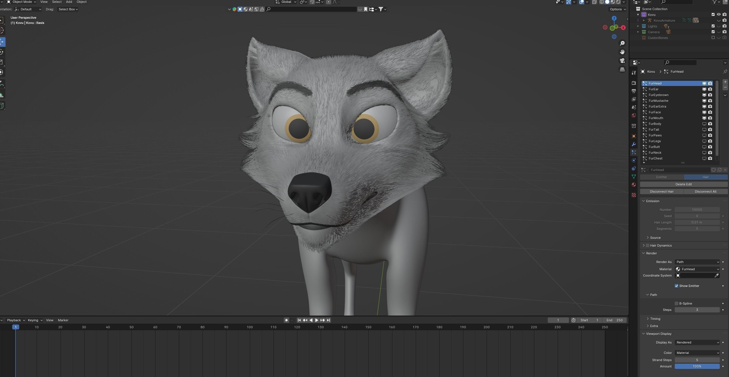 Kovu Wolf 3D model_62