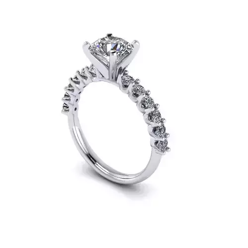 Solitaire Women Diamond Engagement Ring R111