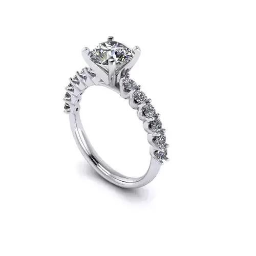 Solitaire Women Diamond Engagement Ring R76