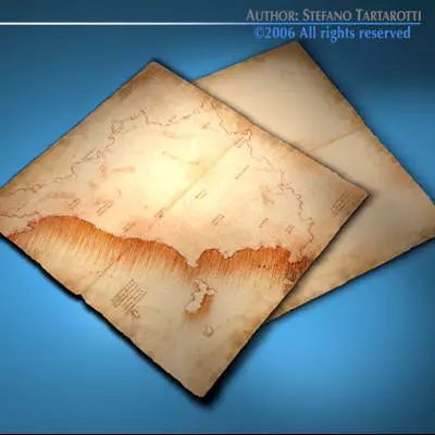 Treasure Map 3D model_0