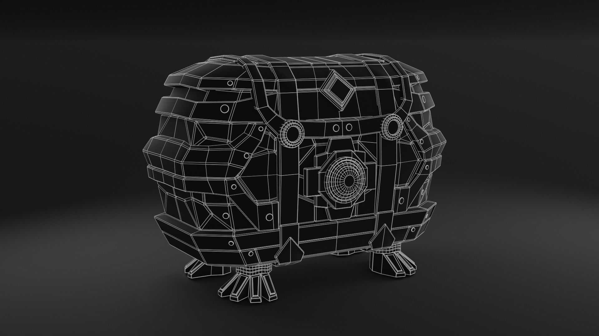 Magic Treasure Chest Low-poly PBR 3D model Low-poly 3D model_7