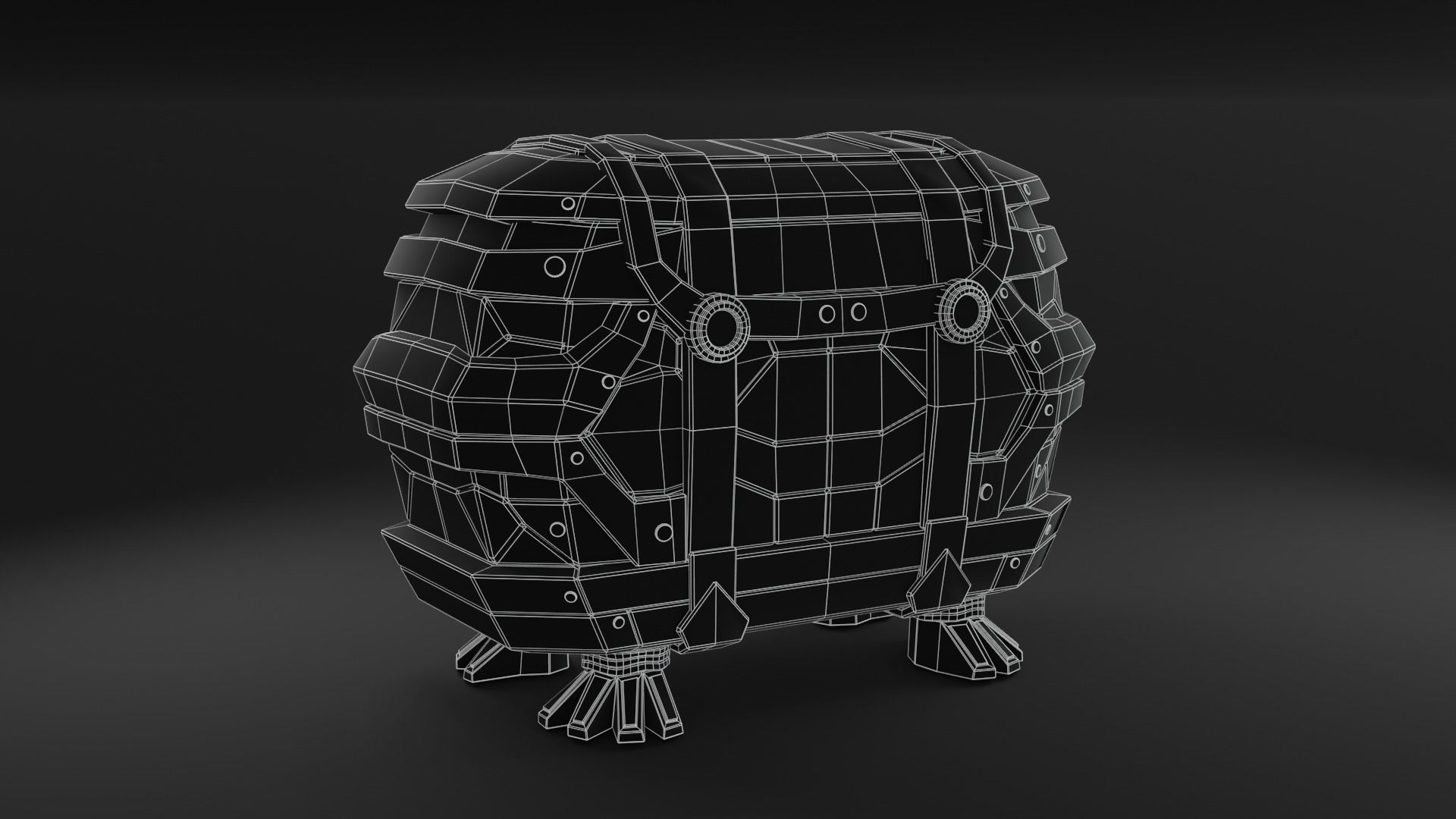 Magic Treasure Chest Low-poly PBR 3D model Low-poly 3D model_8