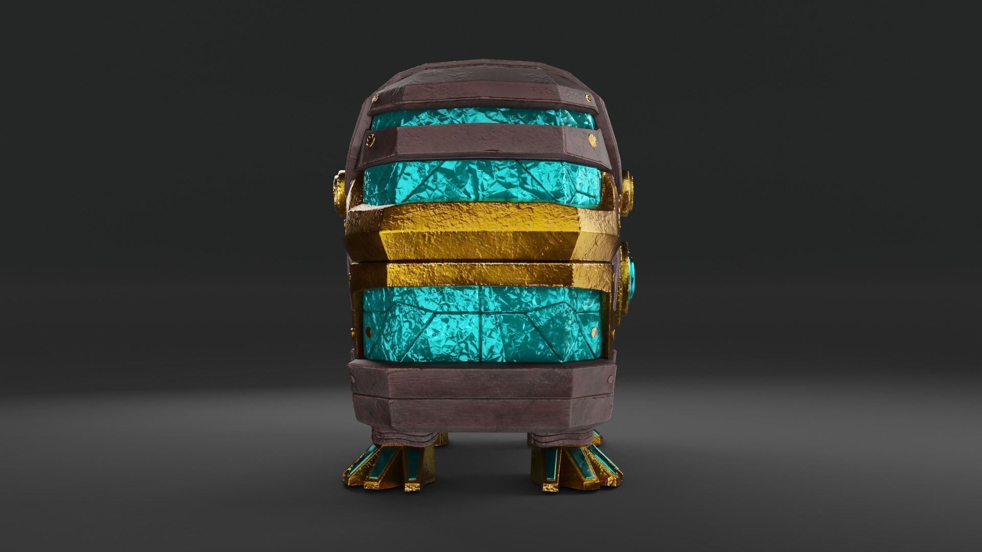 Magic Treasure Chest Low-poly PBR 3D model Low-poly 3D model_4
