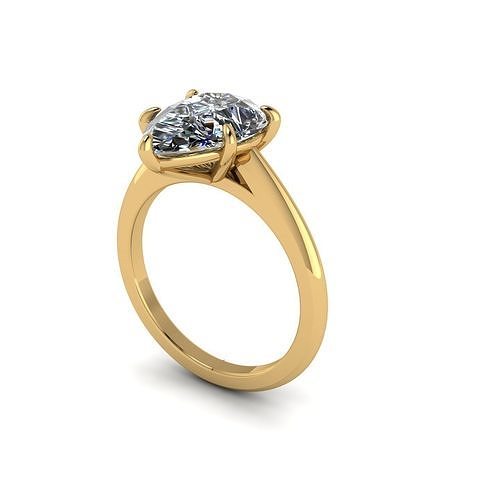 Solitaire Diamond Women Wedding Ring R116 3D print model