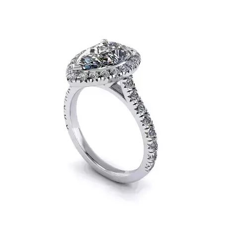 Side-stone Women Diamond Fashion Ring R20