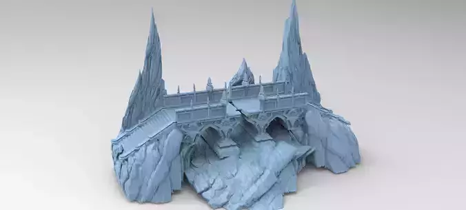 Zagros Mountains bridge 3D