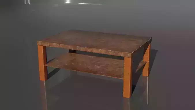 Vintage Wooden Coffee Table - Game-Ready