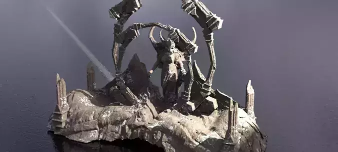 Syrian ancient mountain top ruins 