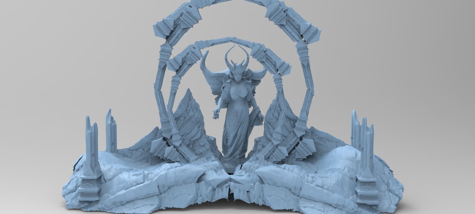 Syrian ancient mountain top ruins  3D model_1