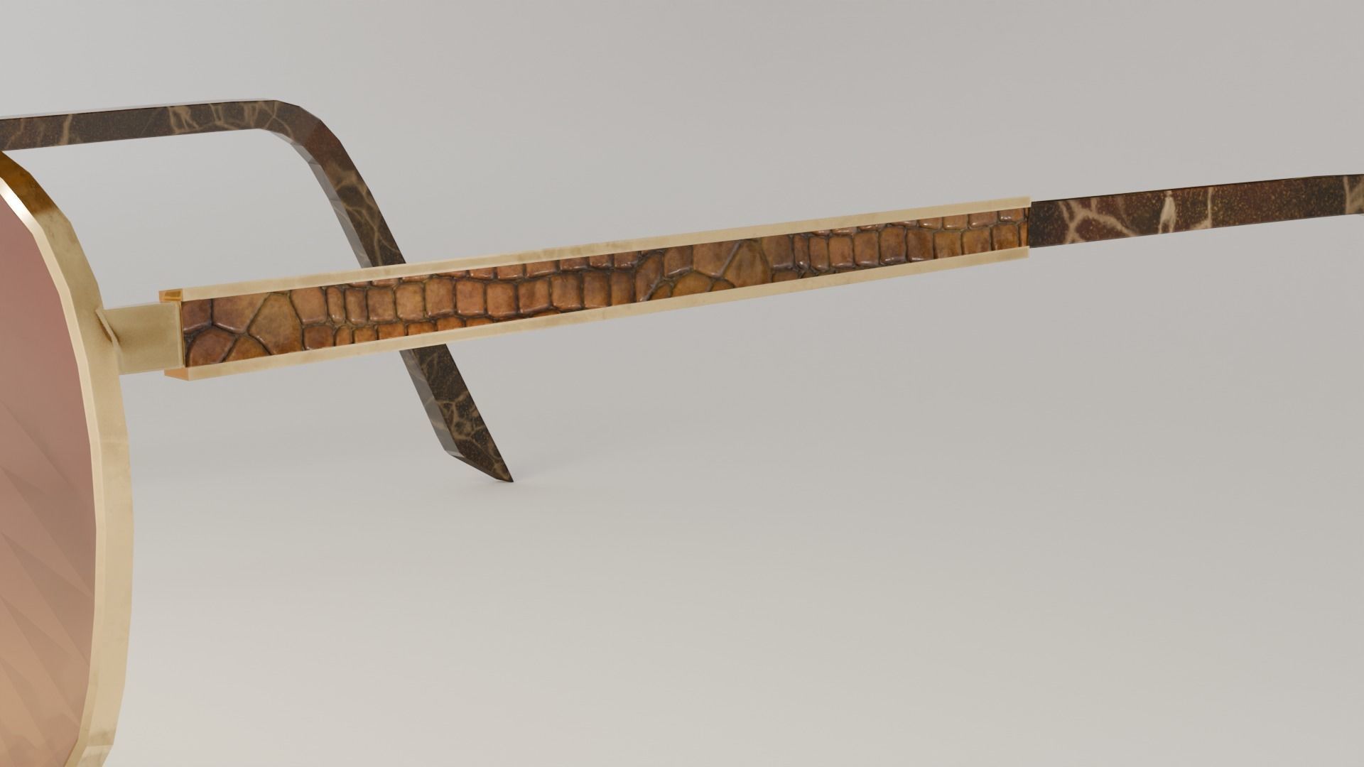 SunGlasses Low Poly Game ready Model Retro sunglasses model Low-poly 3D model_2