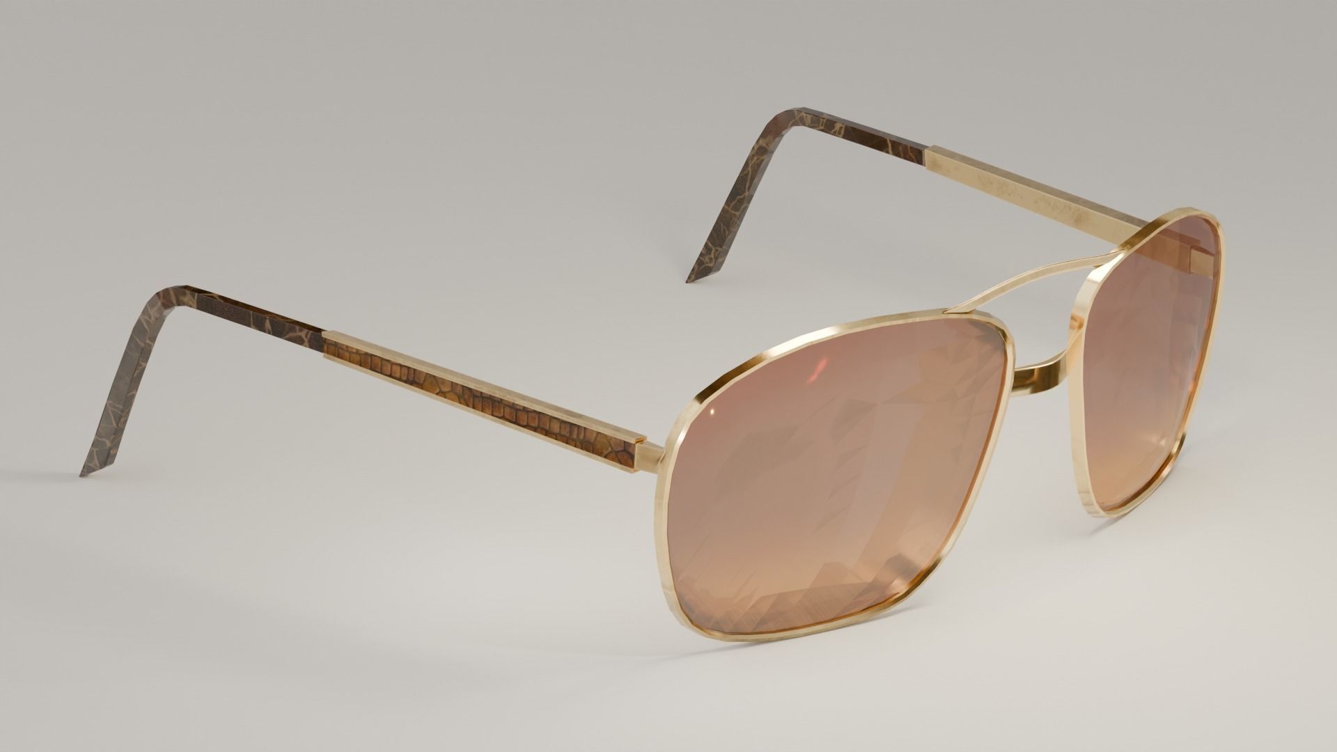 SunGlasses Low Poly Game ready Model Retro sunglasses model Low-poly 3D model_3