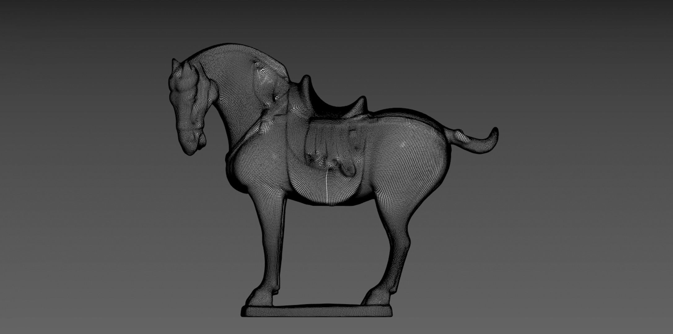 Tang Sancai Ceramic Horse 3D model_5