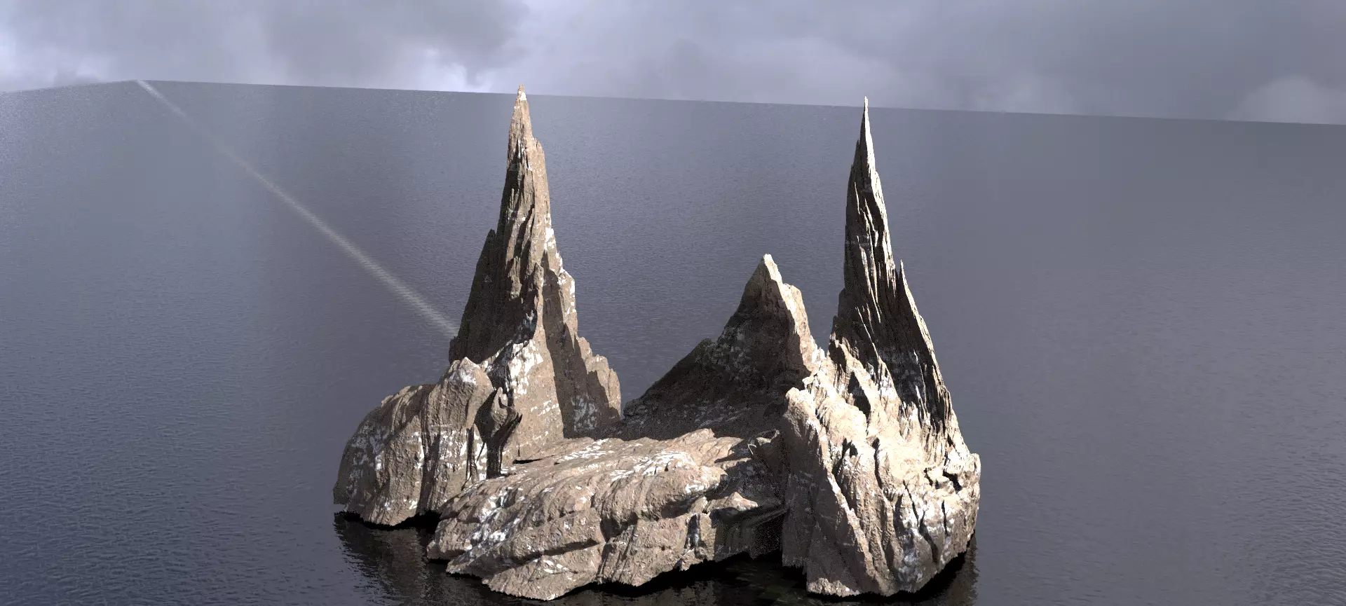 Syrian ancient mountain Spikes 3D model_0