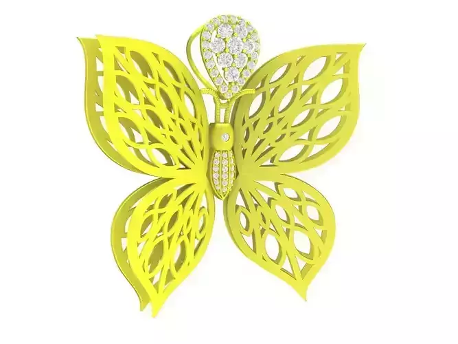 A7128 Luxury Diamond Butterfly Pendant