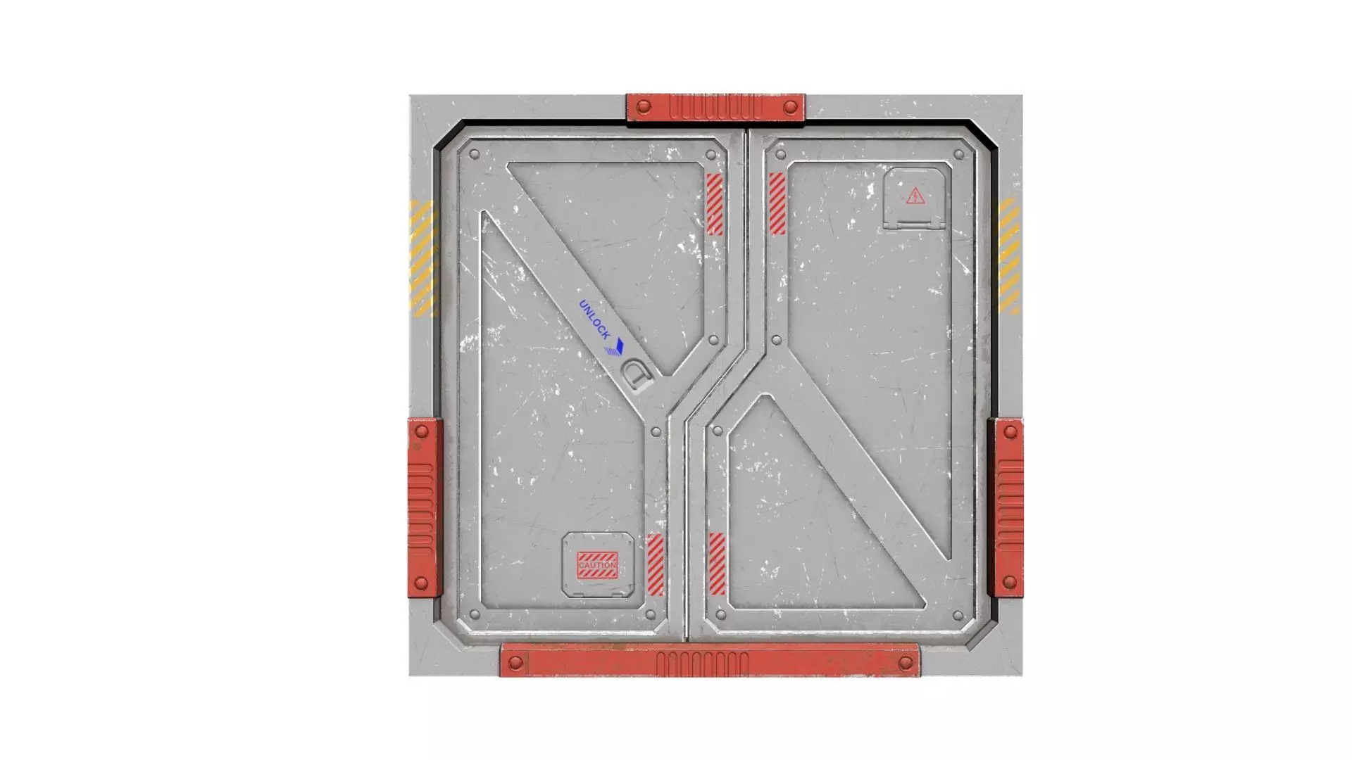 sci fi door Free low-poly 3D model