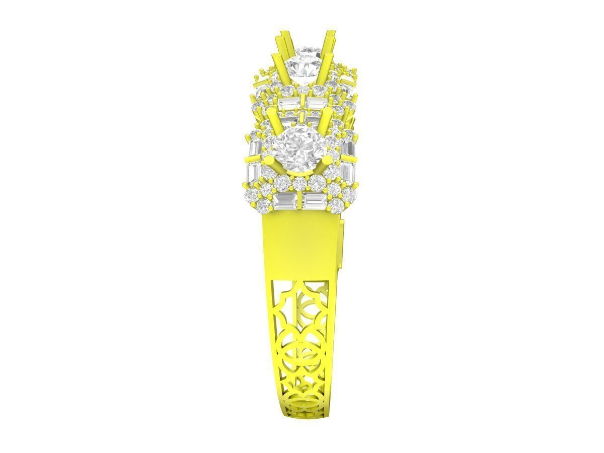 A7150 Hongkong Diamond Fashion Women Bangle Bracelet 3D print model_3