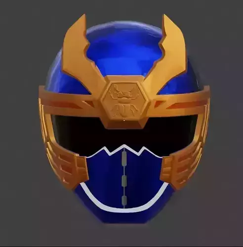 Navy Thunder Ranger Ninja Storm Helmet 3D print model