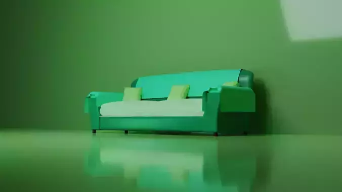   A Sofa With Amazing color and High Quality Deep green Color 