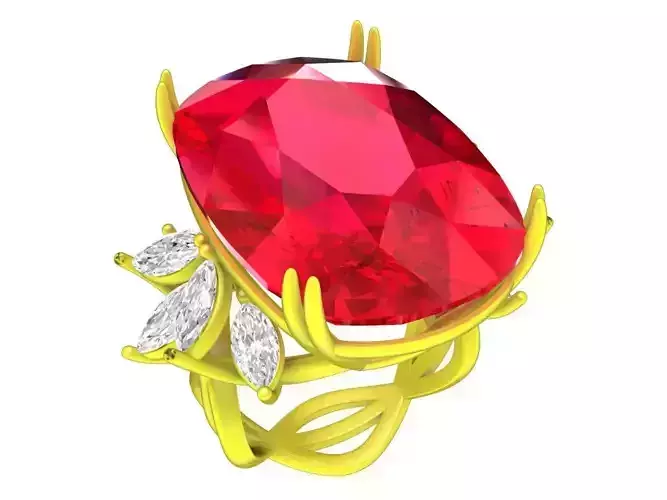 7373 big stone luxury korean style diamond engagment women ring 