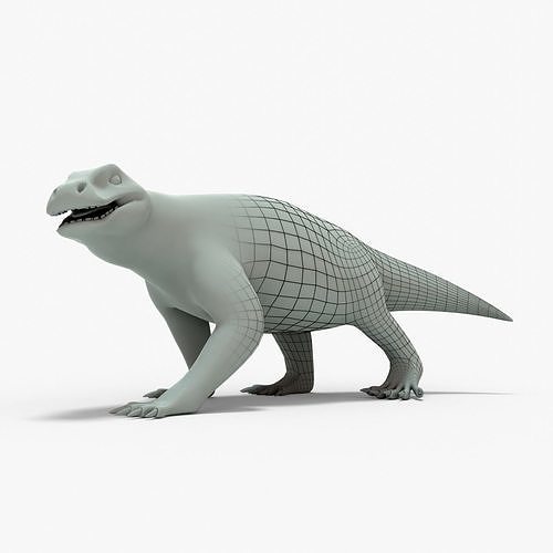 Simosuchus Rigged Basemesh Low-poly 3D model