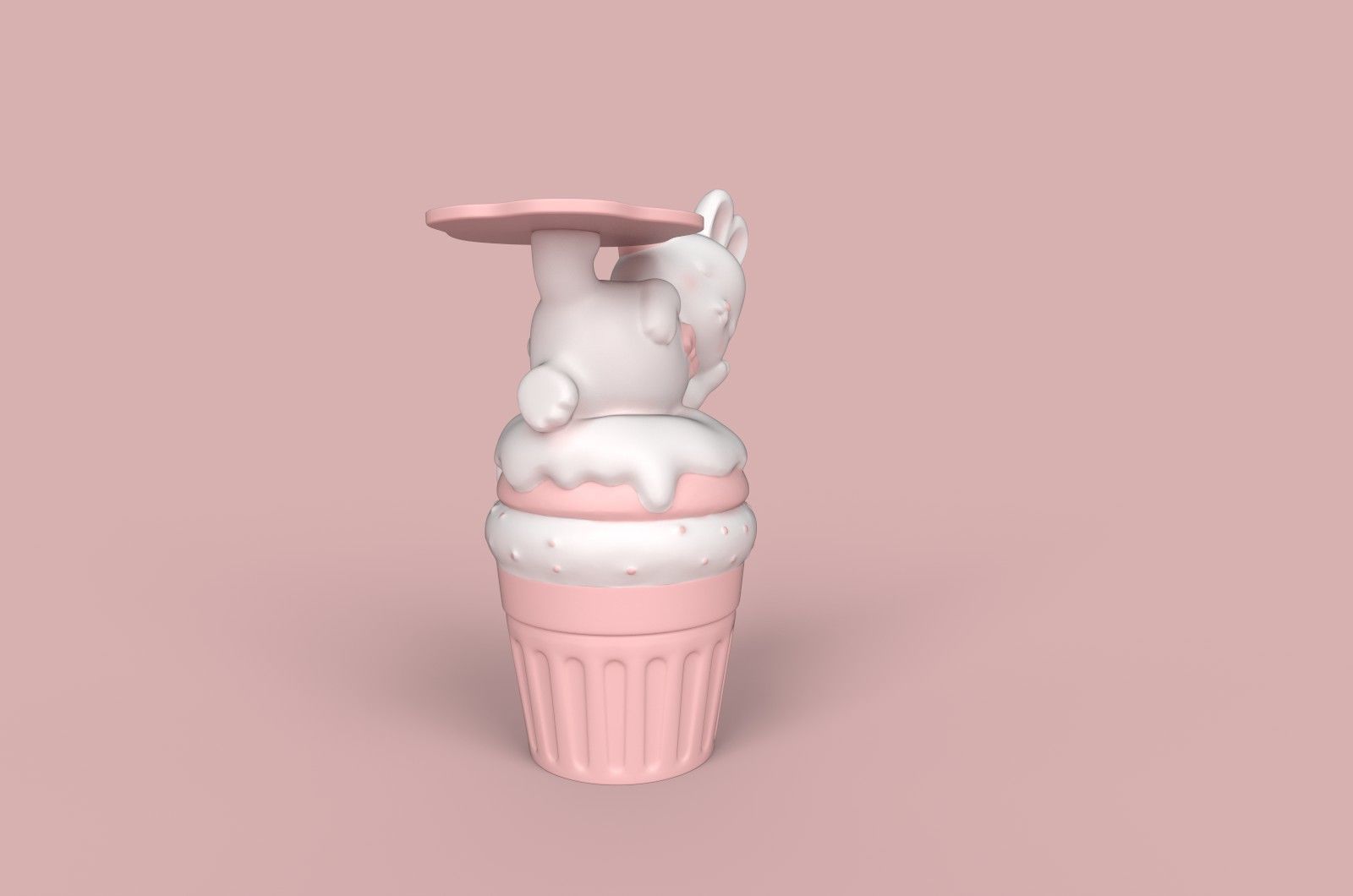 Home Cute Bunny Ornament 3D model_2
