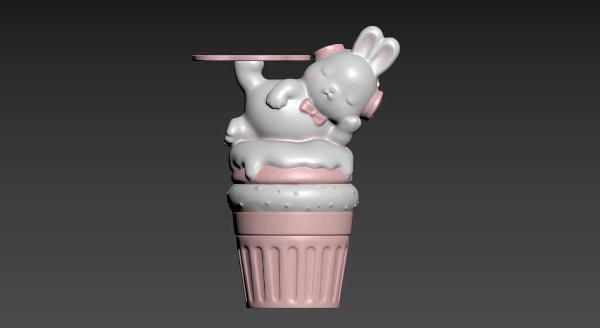Home Cute Bunny Ornament 3D model_5