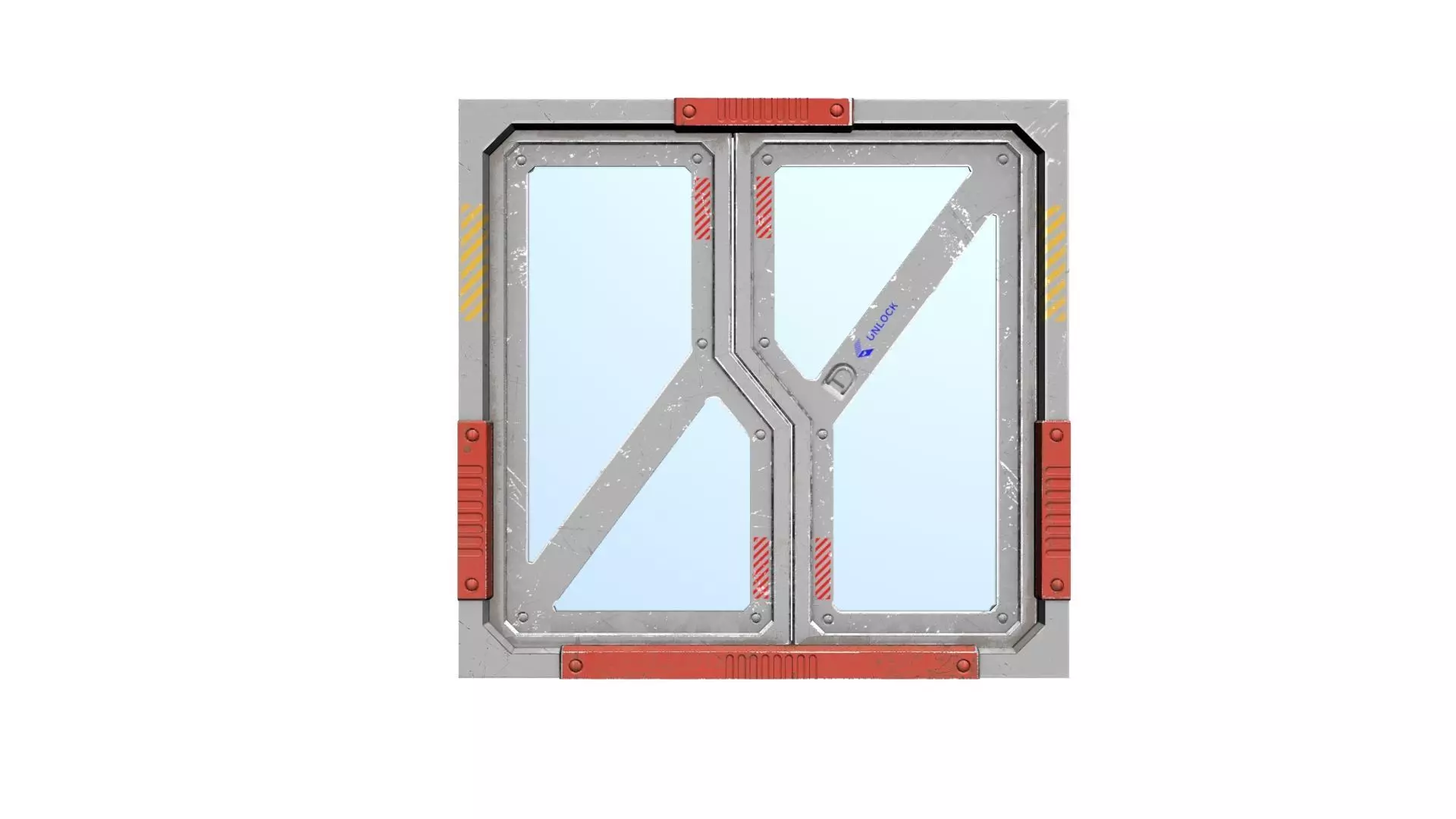 sci fi door Free low-poly 3D model